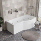 P Shaped Whirlpool Bath 1500mm - 8 Jet