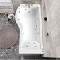 P Shaped Whirlpool Bath 1700mm - 12Jet - welovecouk