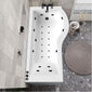 P Shaped Whirlpool Bath 1700mm - 24Jet - welovecouk