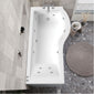 P Shaped Whirlpool Bath 1700mm - 12Jet - welovecouk