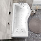 P Shaped Whirlpool Bath 1700mm - 24Jet - welovecouk