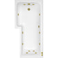 L Shaped Whirlpool Bath 1800mm - 12Jet - welovecouk