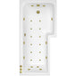 L Shaped Whirlpool Bath 1600mm - 24Jet - welovecouk