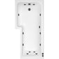 L Shaped Whirlpool Bath 1800mm - 12Jet - welovecouk