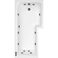 L Shaped Whirlpool Bath 1800mm - 12Jet - welovecouk