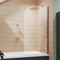 1430 x 790mm Curved Bath Screen - Chrome