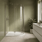1000 x 800 Left Hand Offset Quadrant Stone Shower Tray