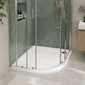 1000 x 800 Left Hand Offset Quadrant Stone Shower Tray
