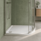 900 x 760 Right Hand Offset Quadrant Stone Shower Tray