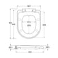 Nuie Lawton Comfort Height Back to Wall Pan - White