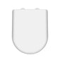 Nuie D Shaped Soft Close Toilet Seat with Top Fixing Quick Release - White - welovecouk