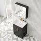 Pride 600 Mirrored 2-Door Cabinet - Soft Black