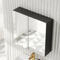 Pride 600 Mirrored 2-Door Cabinet - Soft Black
