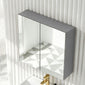 Pride 600 Mirrored 2-Door Cabinet - Satin Grey