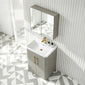 Pride 600 Mirrored 2-Door Cabinet - Pebble Grey
