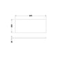 Hudson Reed Fusion 605x260mm Worktop - Pebble Grey
