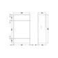 Hudson Reed Fusion 500mm Floor Standing Compact WC Unit (No lid) - Pebble Grey