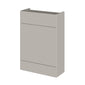 Hudson Reed Fusion 600mm Floor Standing Compact WC Unit - Pebble Grey