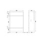 Hudson Reed Fusion 600mm Floor Standing Compact WC Unit - Pebble Grey