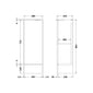 Hudson Reed Fusion 300mm Compact Floor Standing Base Unit (No Lid) - Pebble Grey