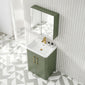 Pride 600 Mirrored 2-Door Cabinet - Satin Green