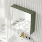 Pride 600 Mirrored 2-Door Cabinet - Satin Green