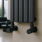 Kartell Black Angled Radiator Valves - welovecouk