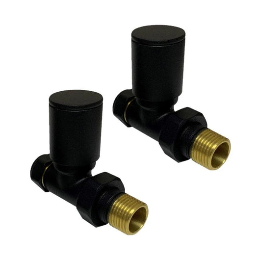  Kartell Black Angled Radiator Valves - welovecouk