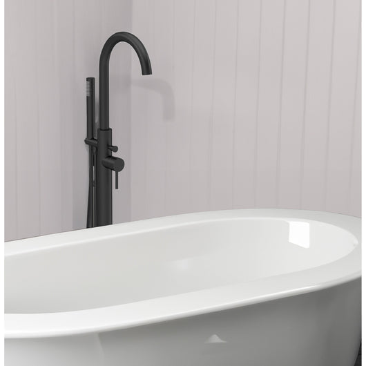  Hudson Reed Ava Tec Floor Standing Bath Shower Mixer - Matt Black