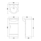 Axle Floor Standing Vanity 450mm Round Basin Unit - Soft Black - welovecouk