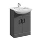 Axle Floor Standing 550mm Square Basin Vanity WC Combination  - Soft Black - welovecouk