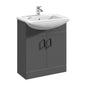 Axle Floor Standing 650mm Square Basin Vanity WC Combination  - Soft Black - welovecouk