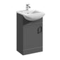 Axle Floor Standing 450mm Square Basin Vanity WC Combination  - Soft Black - welovecouk