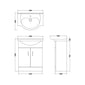Axle Floor Standing Vanity 650mm Round Basin Unit - Soft Black - welovecouk