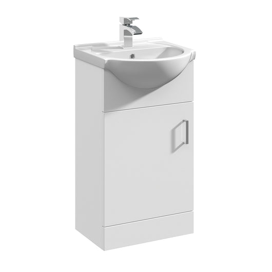  Percussion 450mm Floor Standing Basin Vanity Unit - White