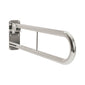 Assisted Living Double Arm Hinged Support Rail Stainless Steel 760mm- Mirror Polish - welovecouk