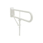 Assisted Living Double Arm Hinged Support Rail 760mm With Drop Leg - White - welovecouk