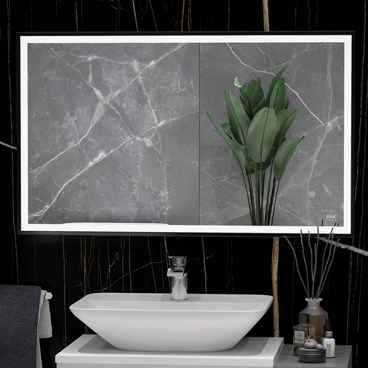  RAK Picture Square LED Illuminated Mirror With Demister - 1000 x 600mm