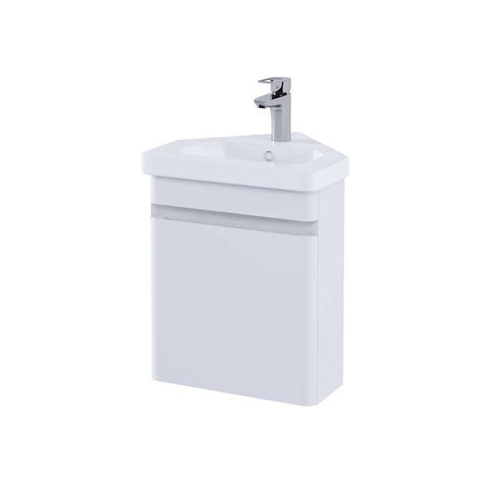  RAK Resort 450mm Corner Basin Unit & Corner Basin - Matt White