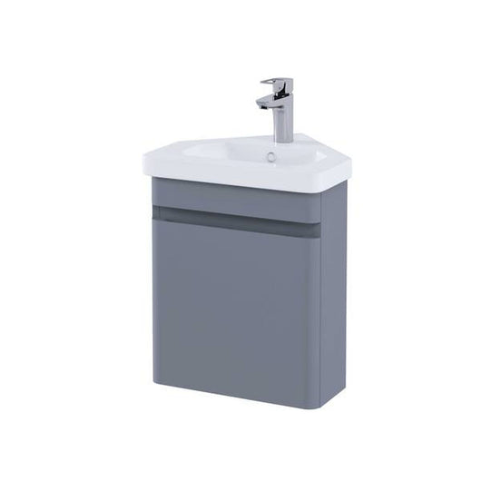  RAK Resort 450mm Corner Basin Unit & Corner Basin - Matt Grey