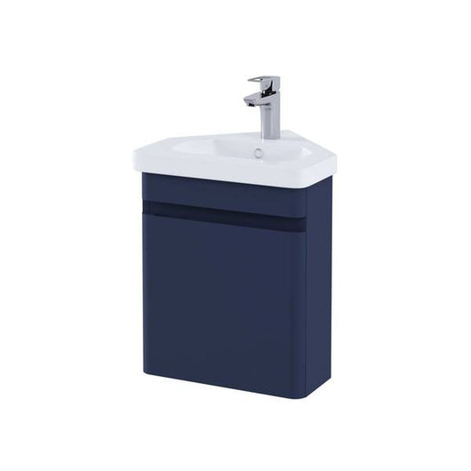  RAK Resort 450mm Corner Basin Unit & Corner Basin - Matt Denim Blue