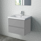 RAK Resort 650mm 2 Drawers Basin Unit in Matt Stone