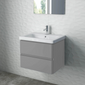 RAK Resort 650mm 2 Drawers Basin Unit & Basin - Matt Mushroom