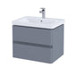 RAK Resort 650mm 2 Drawers Basin Unit & Basin - Matt Grey