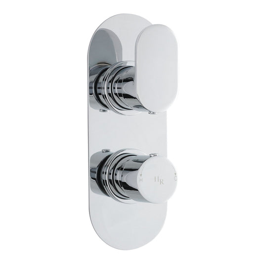  Asta Round Concealed Shower Valve with Diverter Dual Handle Chrome - welovecouk