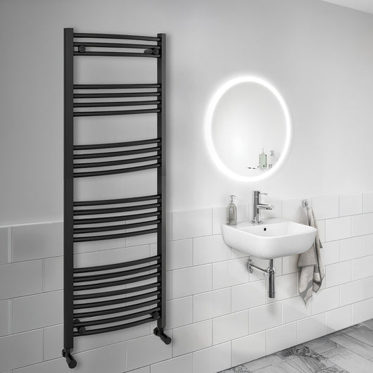  LoCo Curved Ladder Rail 500 x 1600 Matt Black - welovecouk