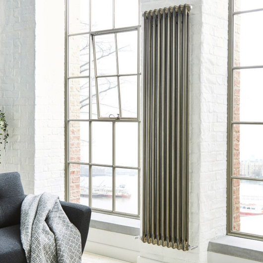  Raw Metal Klassic 1800mm Vertical 2 Column Radiator - Choice of Width