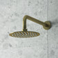 Aquadart Equate Concealed shower Valve with Round Shower Head , Arm & Slide Rail Kit - Brushed Brass
