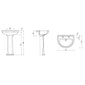 LECICO Saffia Sanitaryware - 55cm Round 2TH Basin