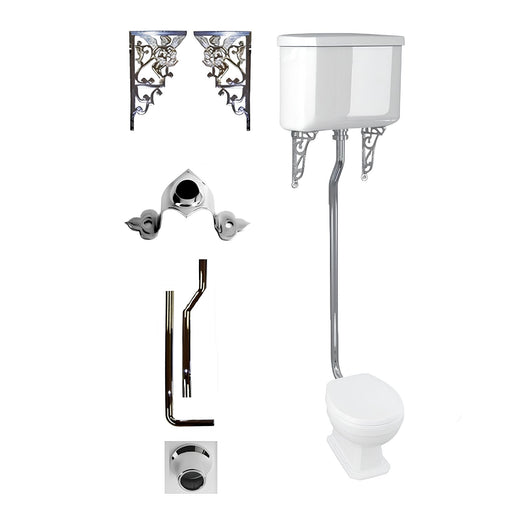  LECICO Saffia Sanitaryware - High Level Pipe Kit and Cistern Brackets - welovecouk